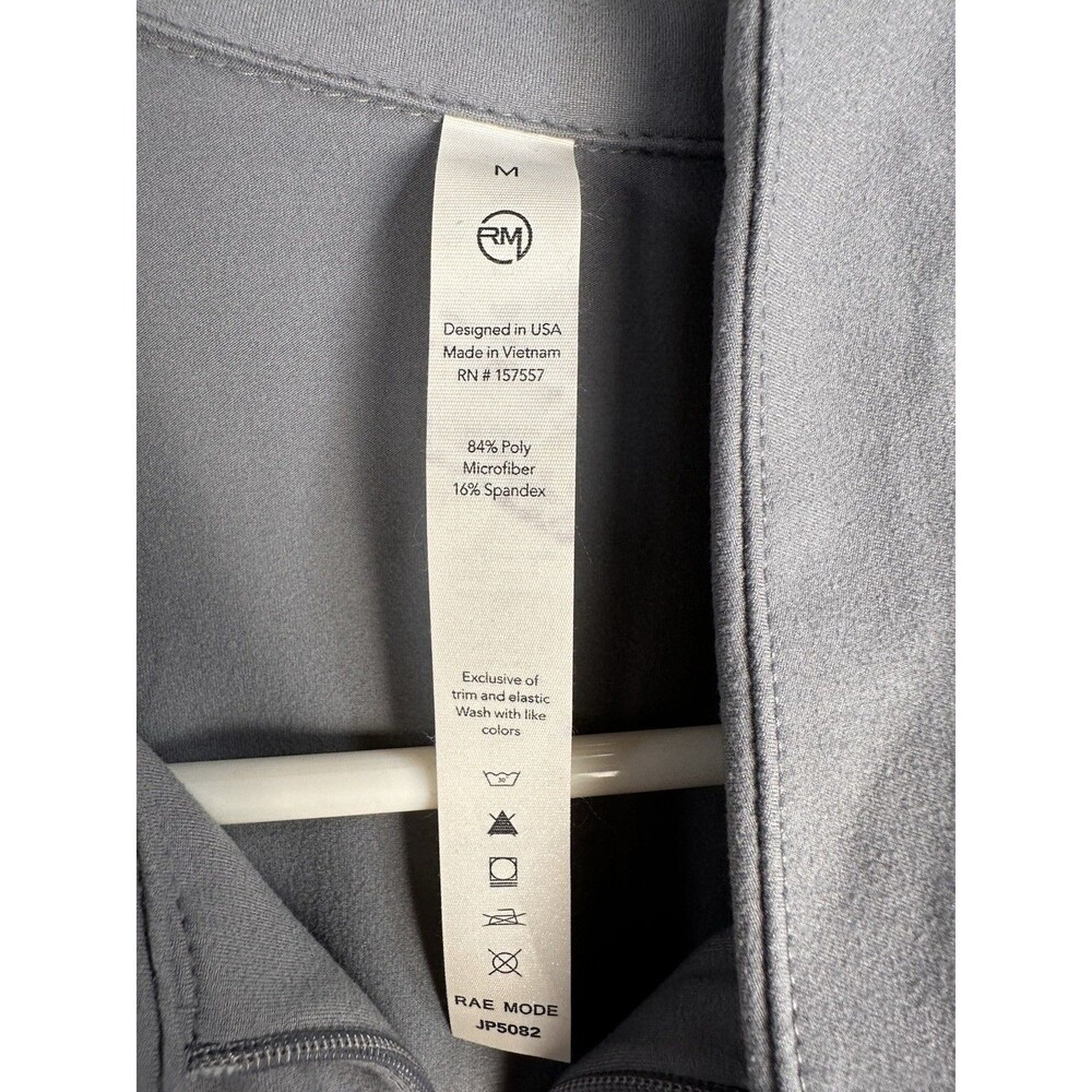 Rae Mode Gray Collared 1/4 Zip Athletic Romper Size Medium Stretch Elastic Waist - Picture 2 of 7